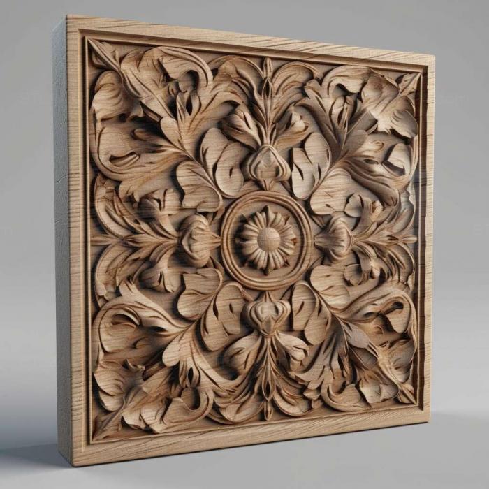 Patterns and decorations (board 2, PATTERN_2638) 3D models for cnc